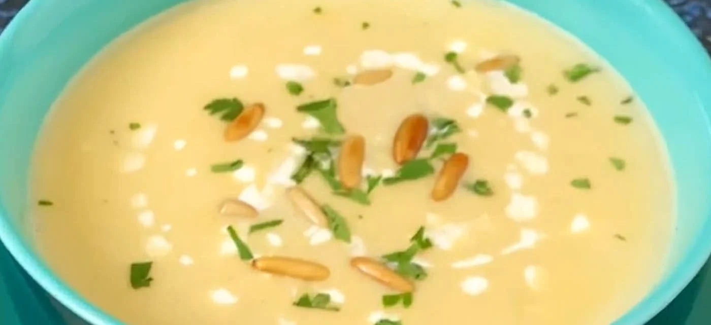 CREAMY POTATO SOUP WITH PINE NUTS USING KOITA COOKING CREAM