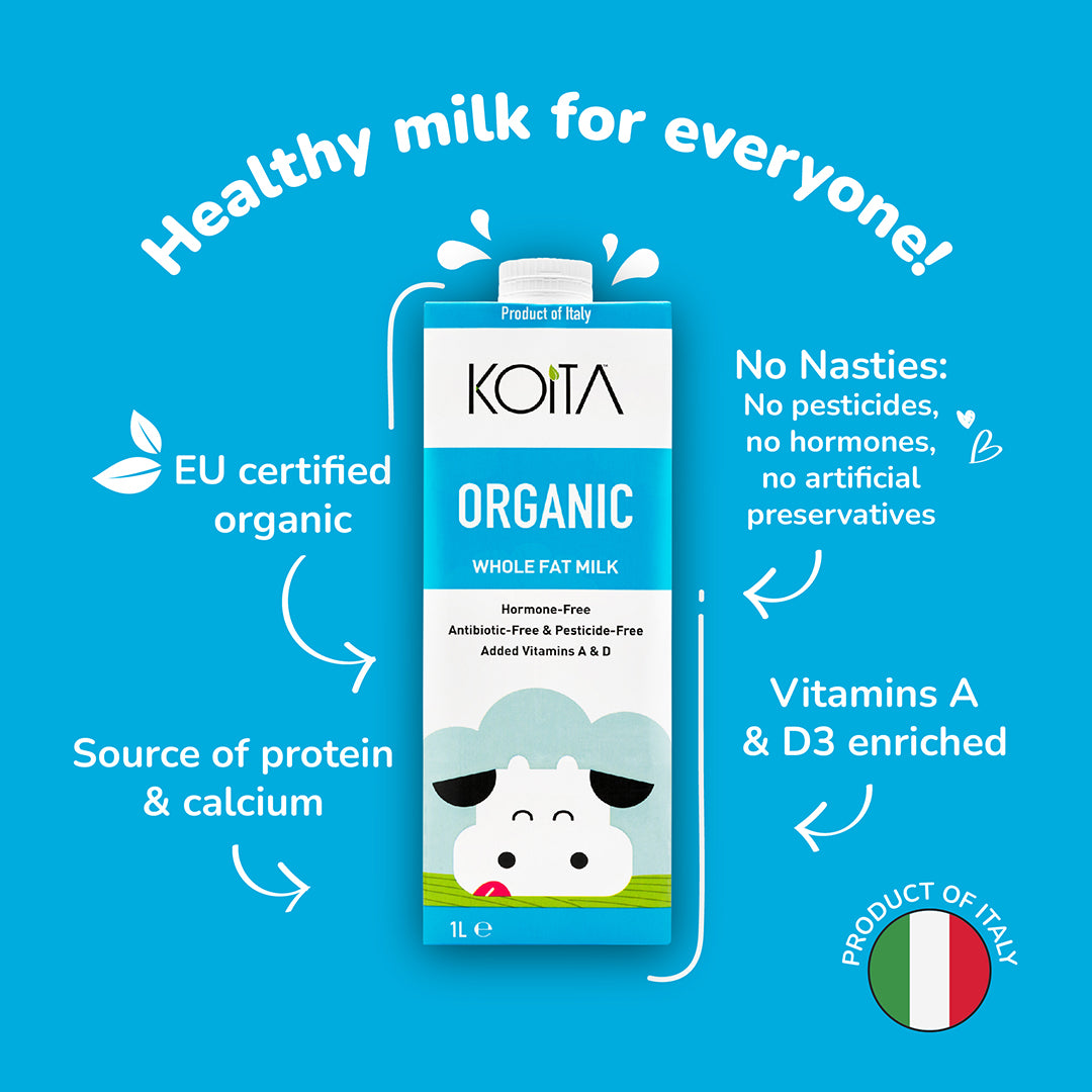 Organic Whole Fat Milk 1L